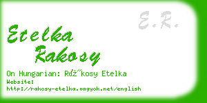 etelka rakosy business card